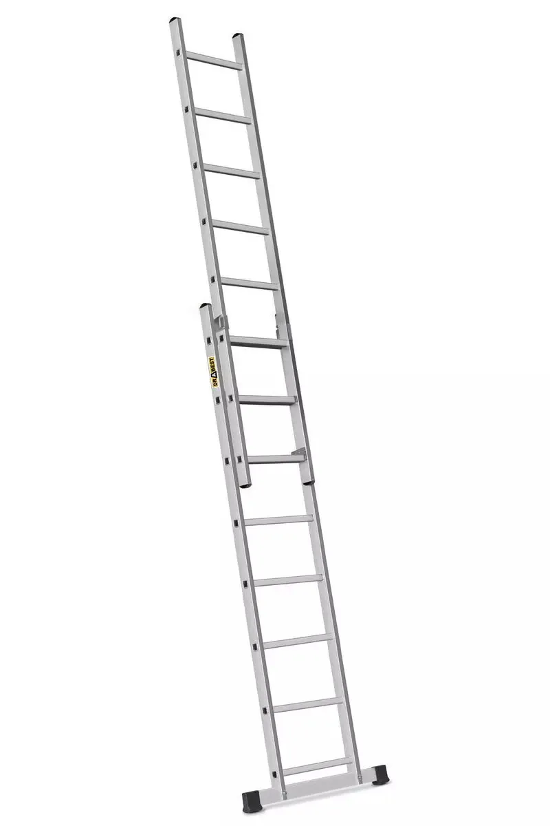 aluminijske ljestve profesionalne dvodijelne - 8 gazišta - slika 2