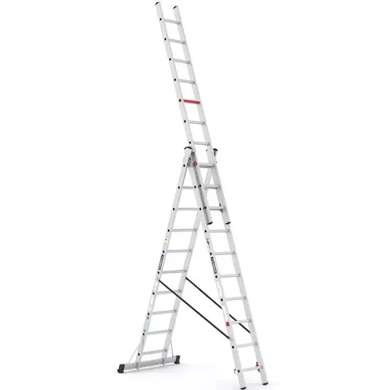Aluminijske ljestve profesionalne trodijelne - 3x10 gazišta - CAGSAN - Stari Mikanovci