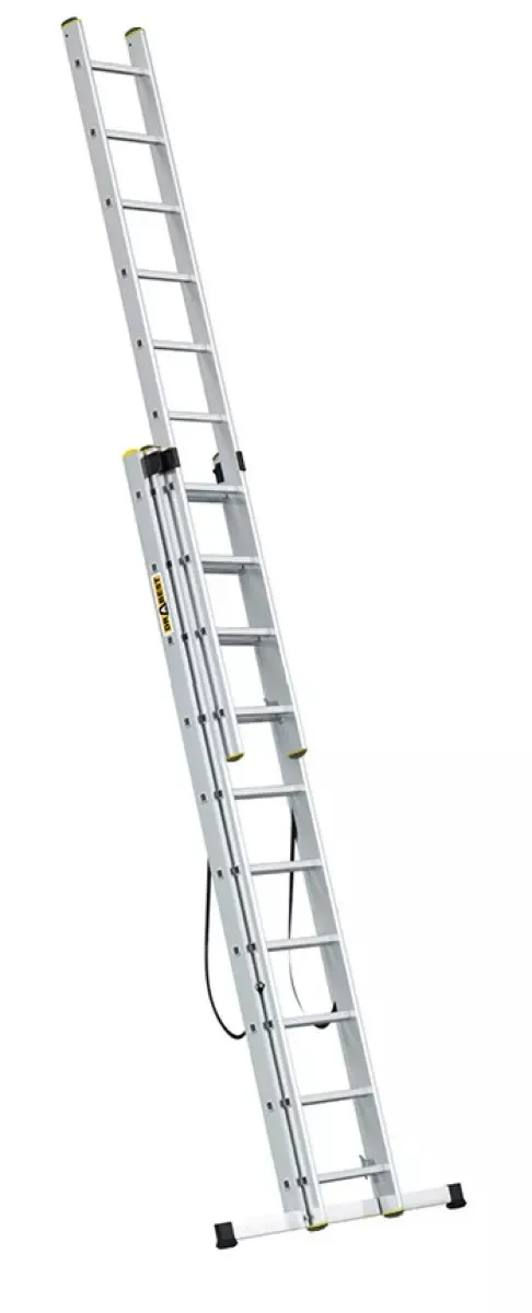 aluminijske ljestve profesionalne trodijelne 3x10 gazišta - slika 2