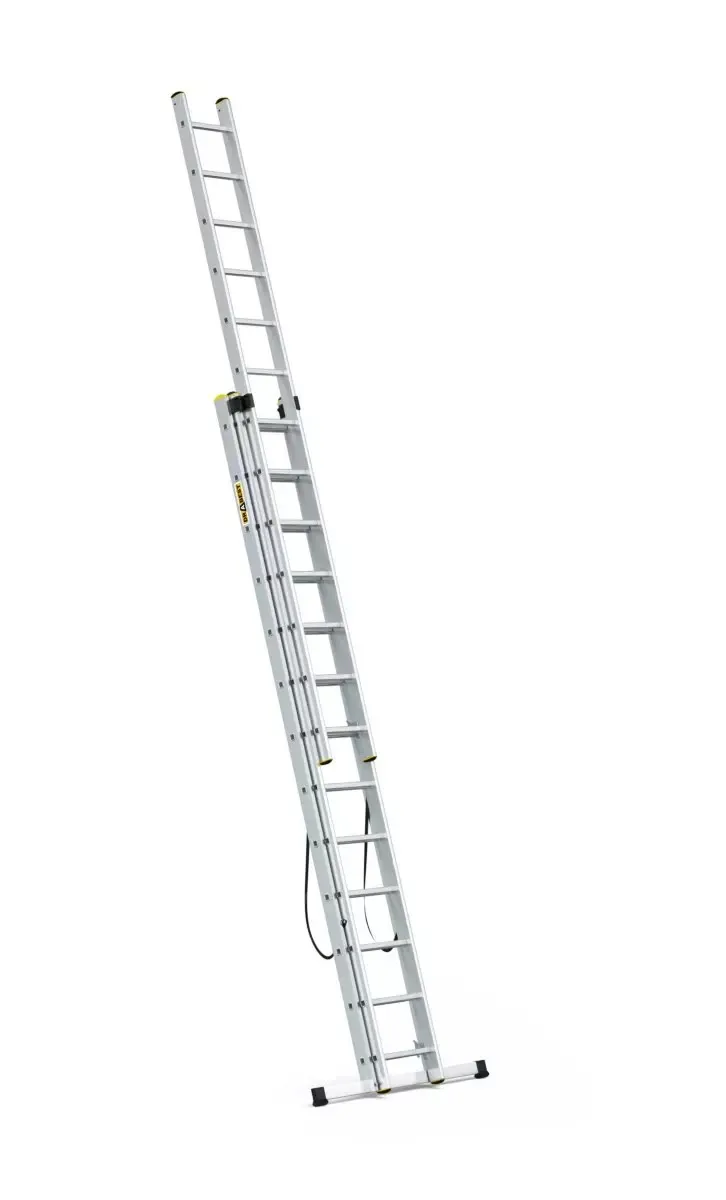 aluminijske ljestve profesionalne trodijelne 3x13 gazišta - slika 3