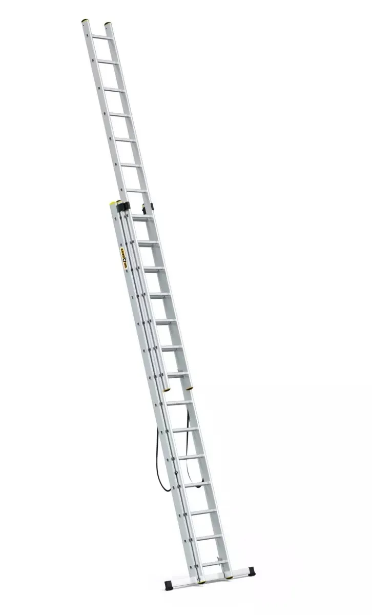 aluminijske ljestve profesionalne trodijelne 3x14 gazišta - slika 3