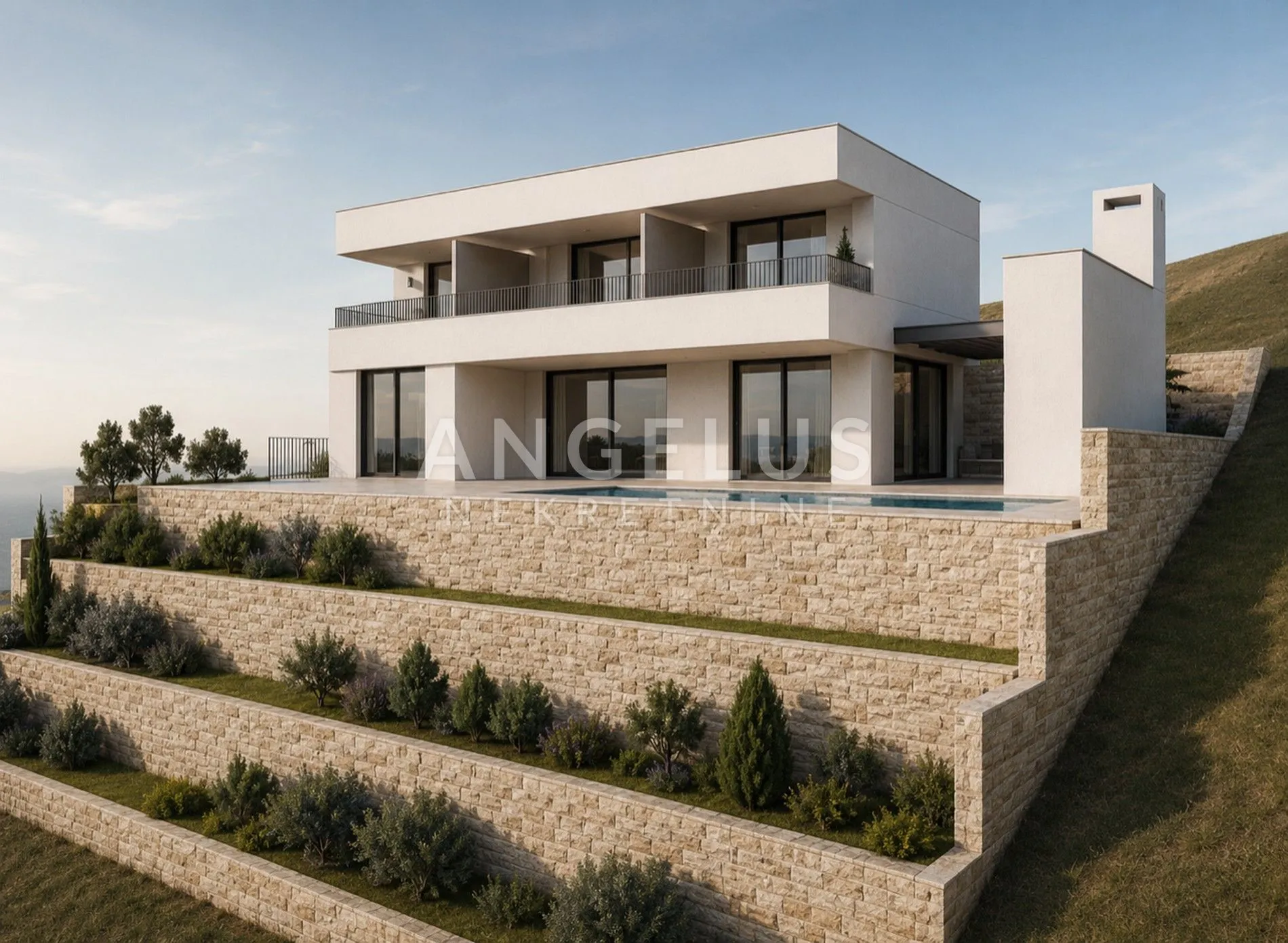 brač, nerežišća - zemljište sa dozvolom, pogled na more, prodaja - slika 3