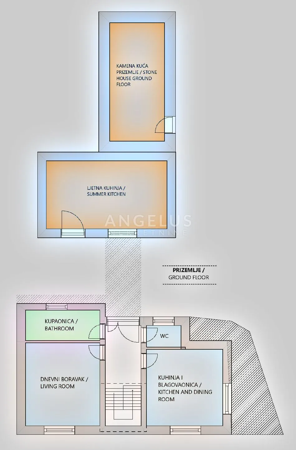 pelješac, mali ston - jedinstvena kuća s mostom ispod zidina, 180 m2. - slika 6