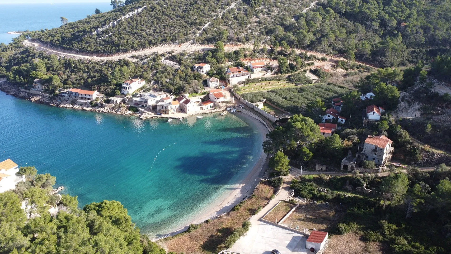hvar, jelsa - atraktivno građevinsko zemljište prvi red do more, 1000 m2 - slika 4