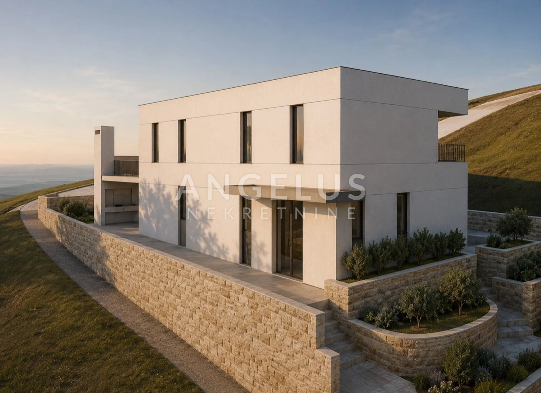 brač, nerežišća - zemljište sa dozvolom, pogled na more, prodaja - slika 5