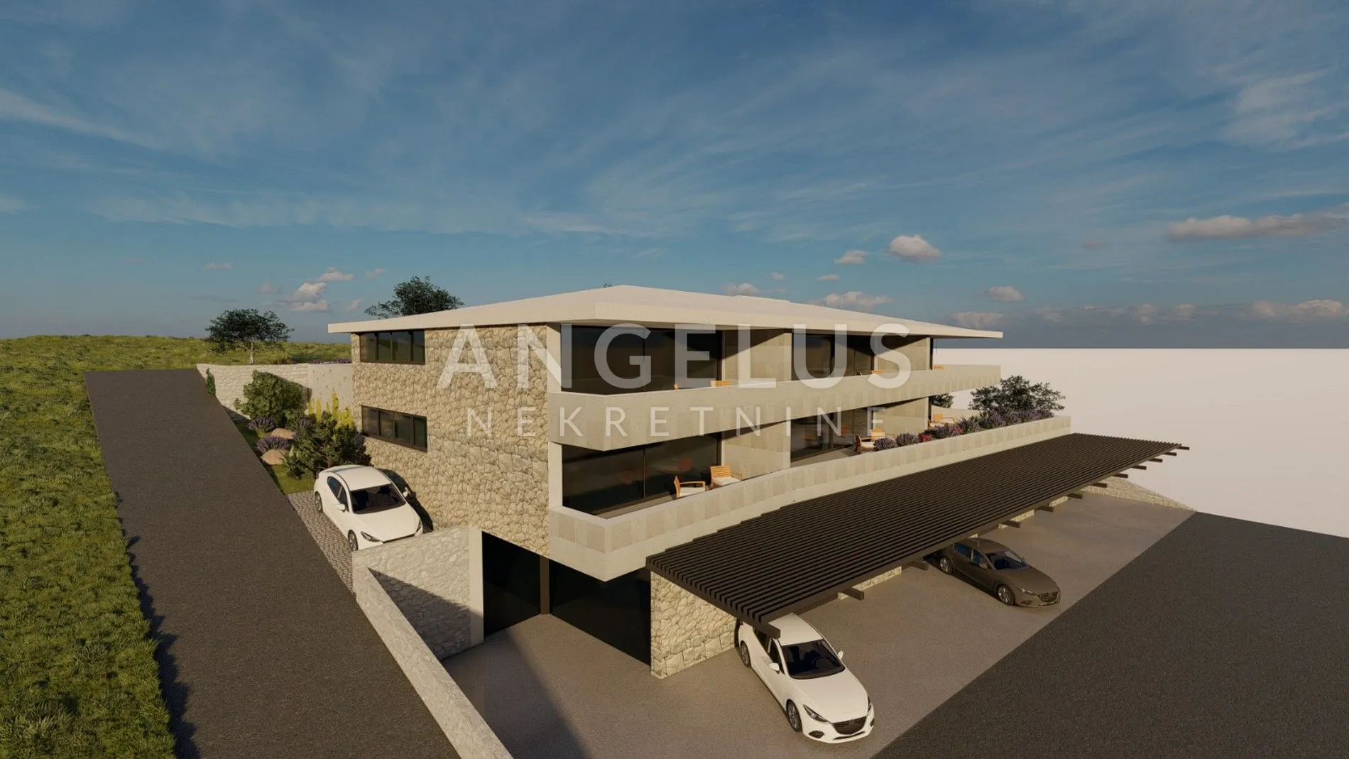 brač, postira - građ.zemlj.sa lokacijskom dozvolom, prvi red 1200 m2 - slika 2