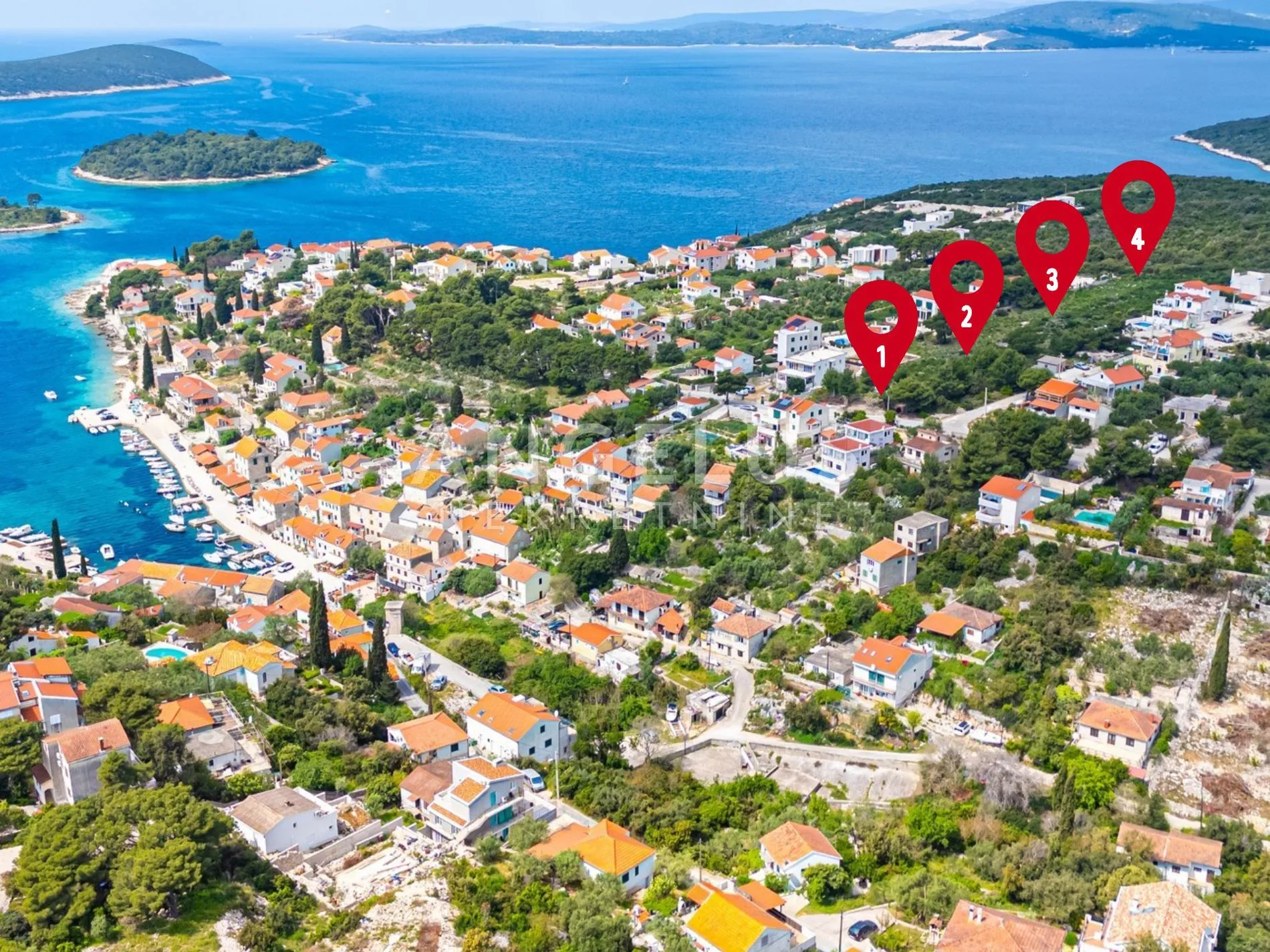 Maslinica - građ.zem. na top lokaciji sa pogledom na more, 2800 m2, PRODAJA - Maslinica, Šolta