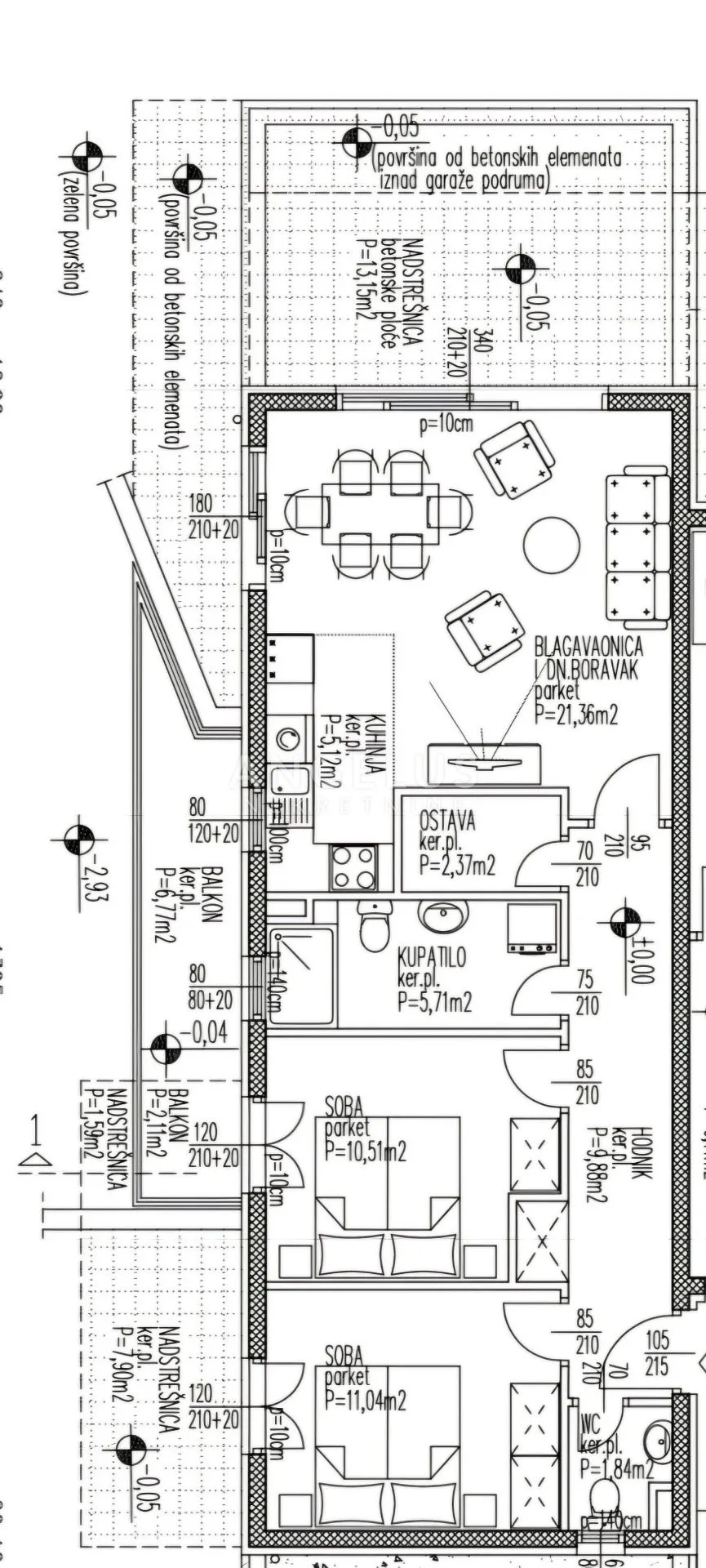 strožanac, podstrana - novogradnja, dvosoban stan, parking prodaja - slika 2
