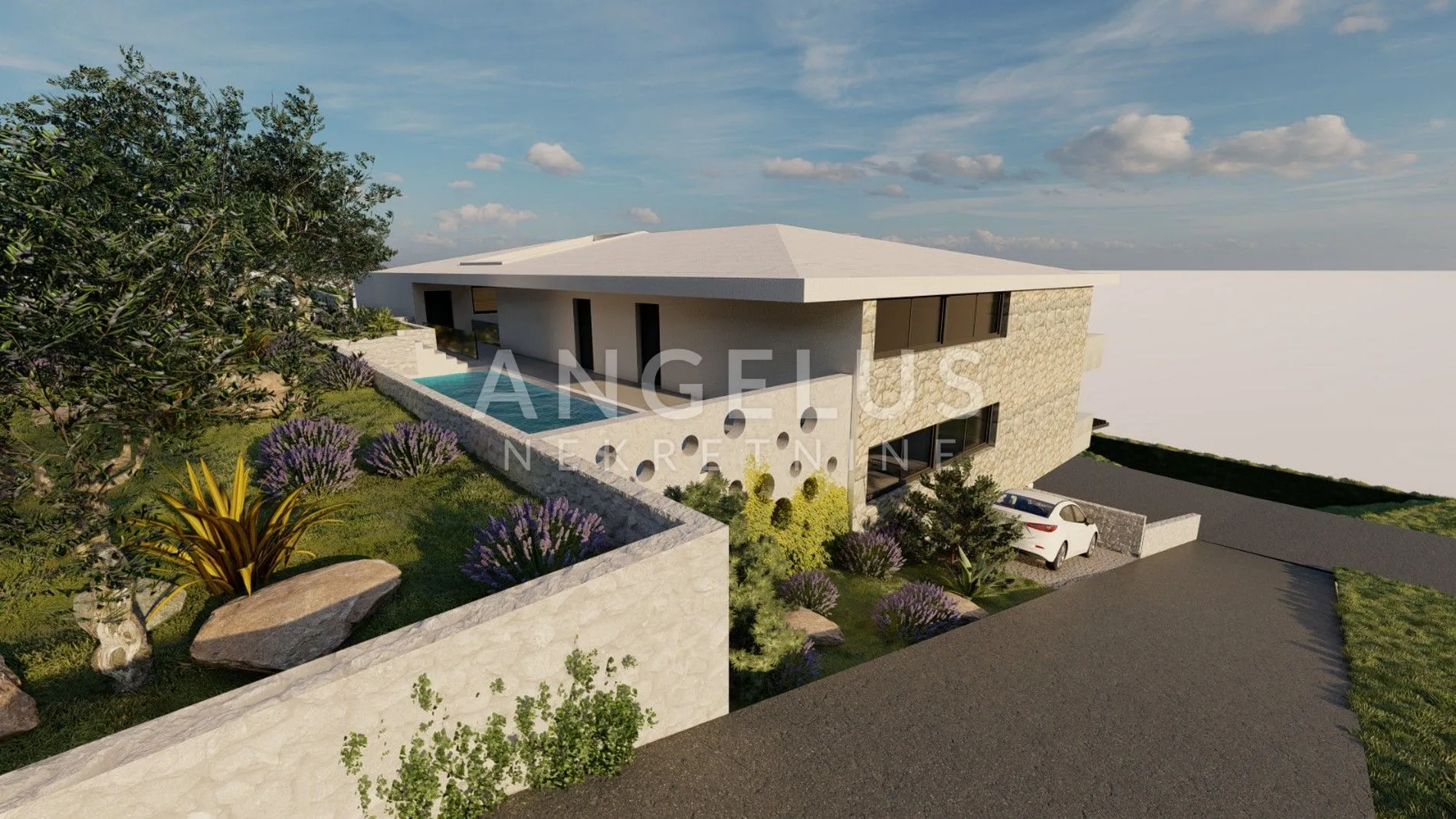 brač, postira - građ.zemlj.sa lokacijskom dozvolom, prvi red 1200 m2 - slika 3