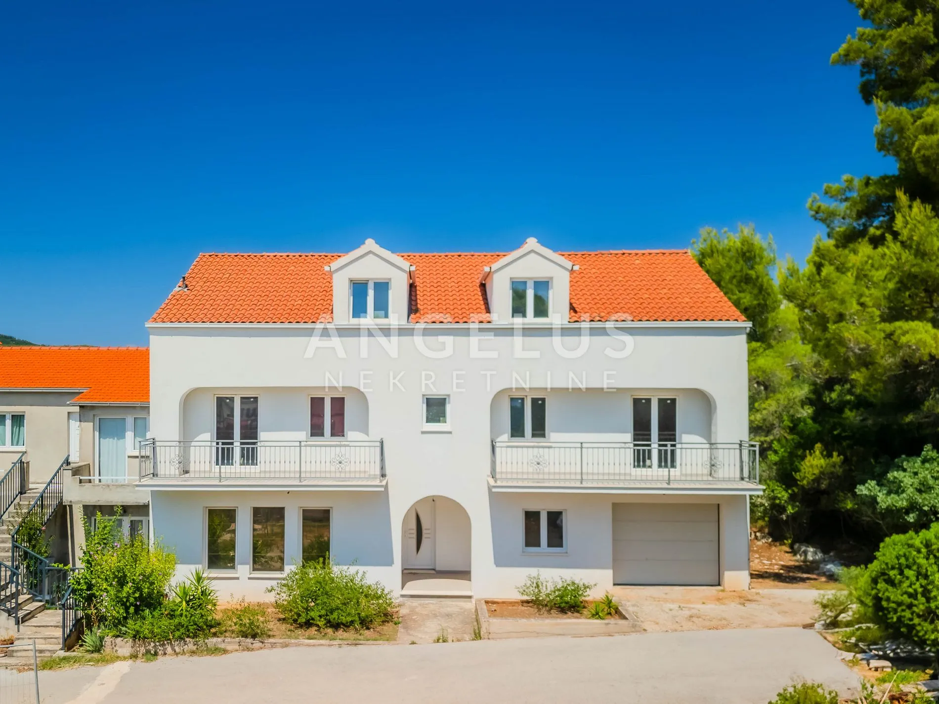 snižena cijena, lumbarda, otok korčula – dvojna kuća 360 m² u roh-bau fazi s pogledom na more – prodaja - slika 3