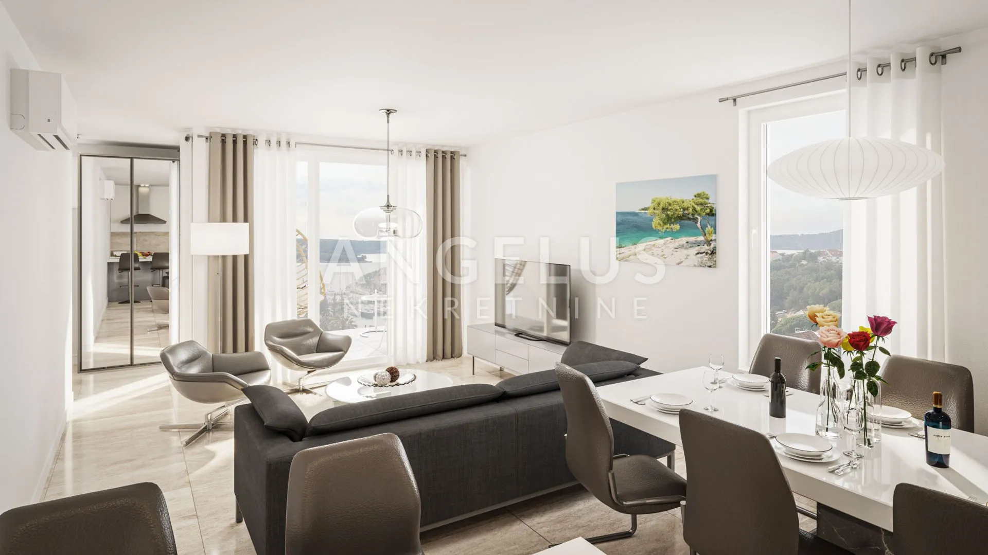 brač, milna - troetažni apartman, bazen i parking, prodaja - slika 4