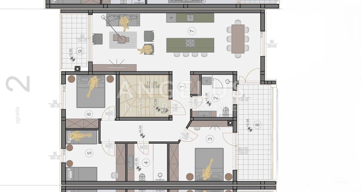 istra, pula - trosobni penthouse 112 m2 - slika 6