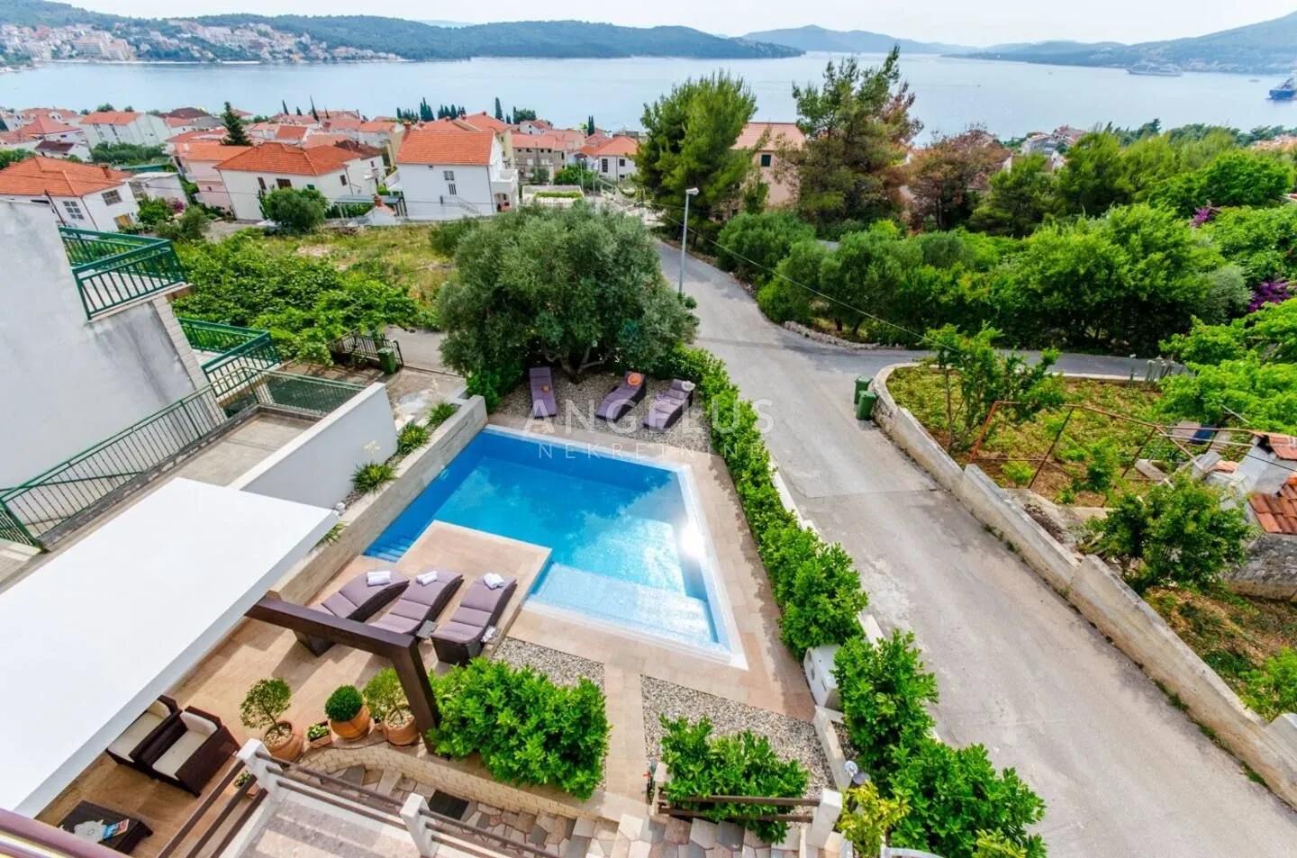 čiovo, okrug - kuća za odmor sa bazenom i pogledom na more, 290 m2 - slika 5