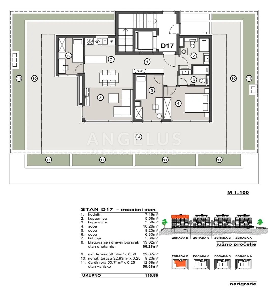 split, pazdigrad - nadgrađe s pogledom na more u novogradnji, 116.86 m2, prodaja - slika 4