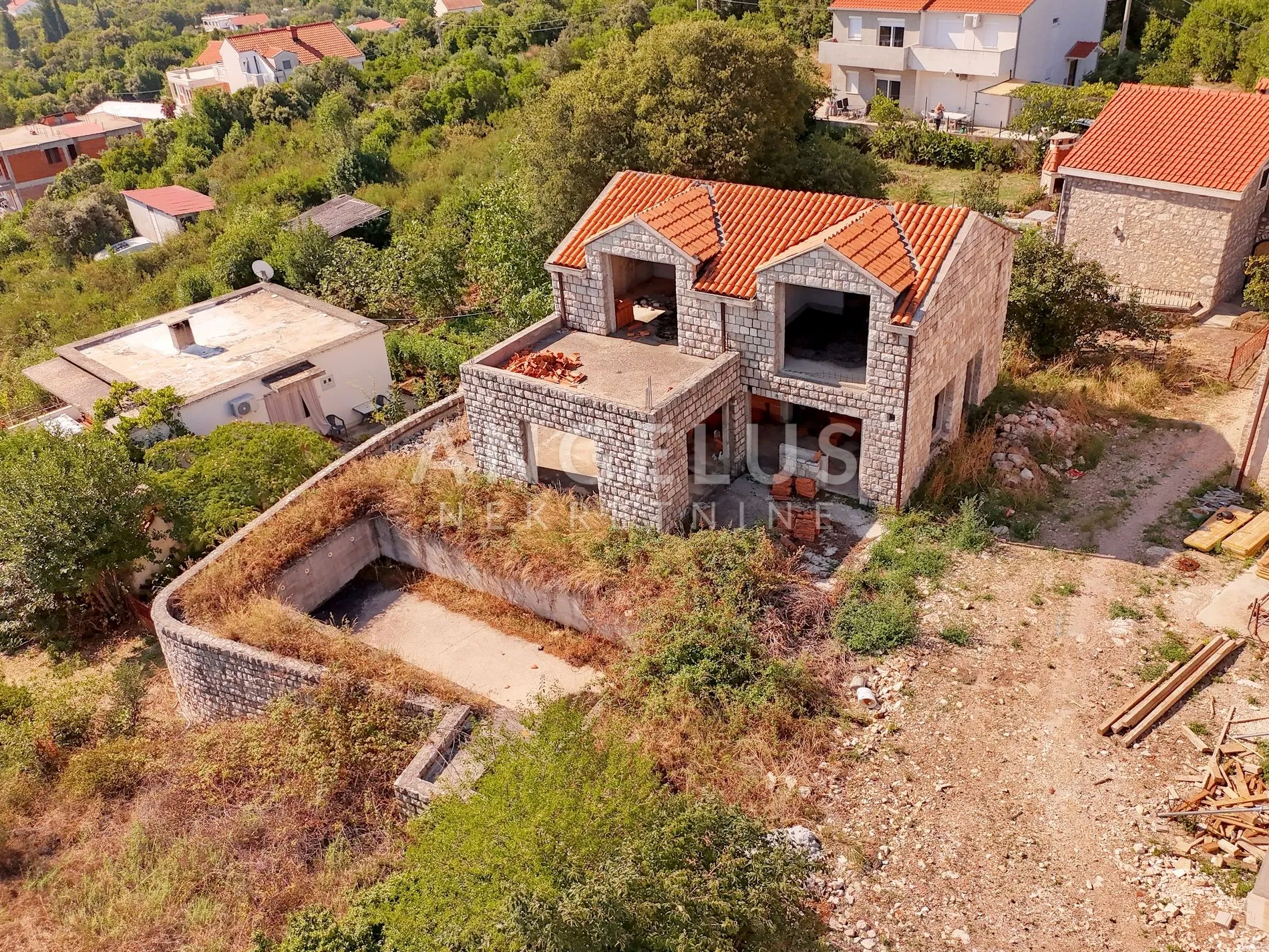 Pelješac, Sreser, dvije kuće za renovaciju na odličnoj lokaciji – pogled more, PRODAJA - Sreser, Janjina