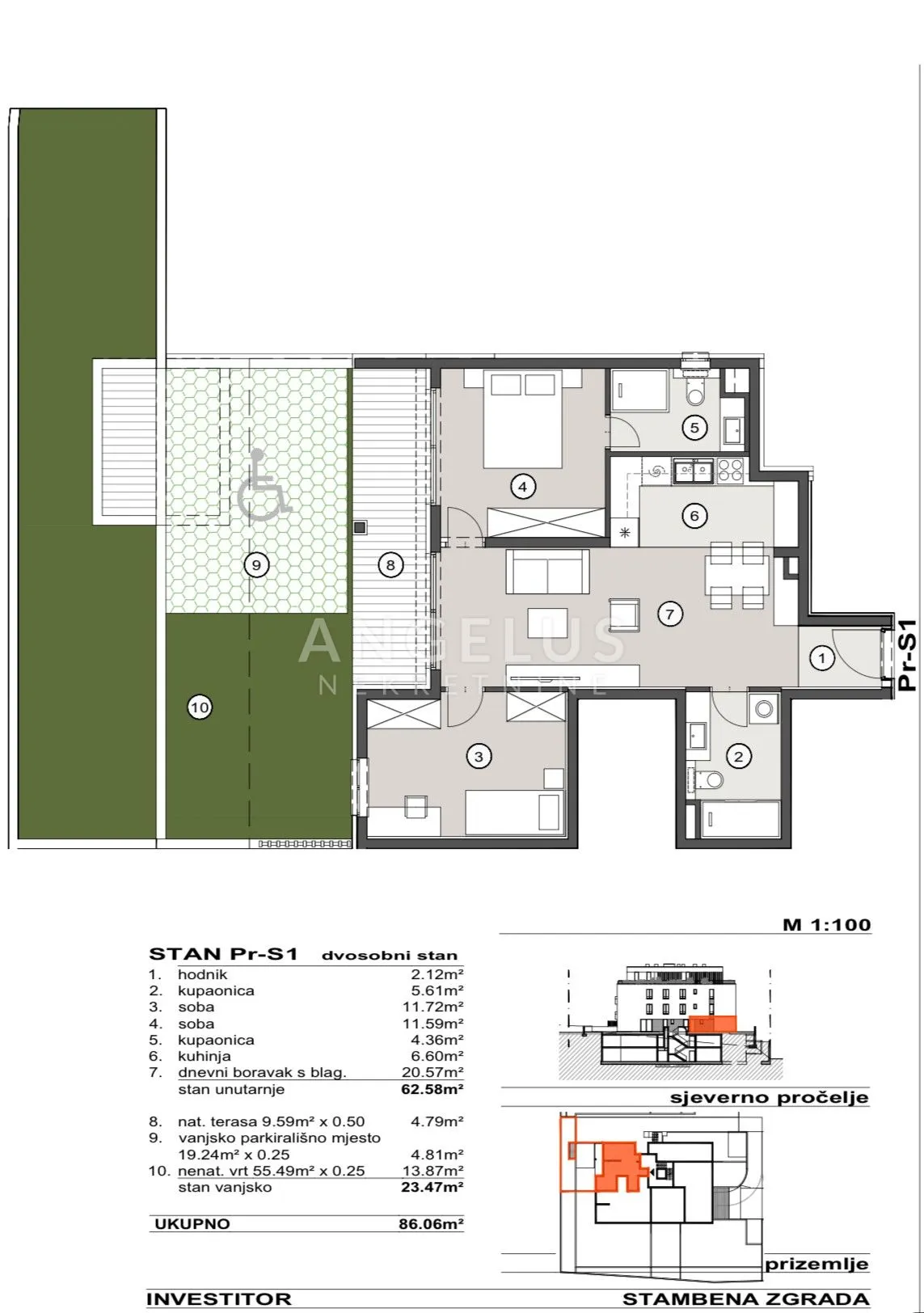 split, žnjan - luksuzna novogradnja, dvosoban stan - 86.06 m2, prodaja - slika 7