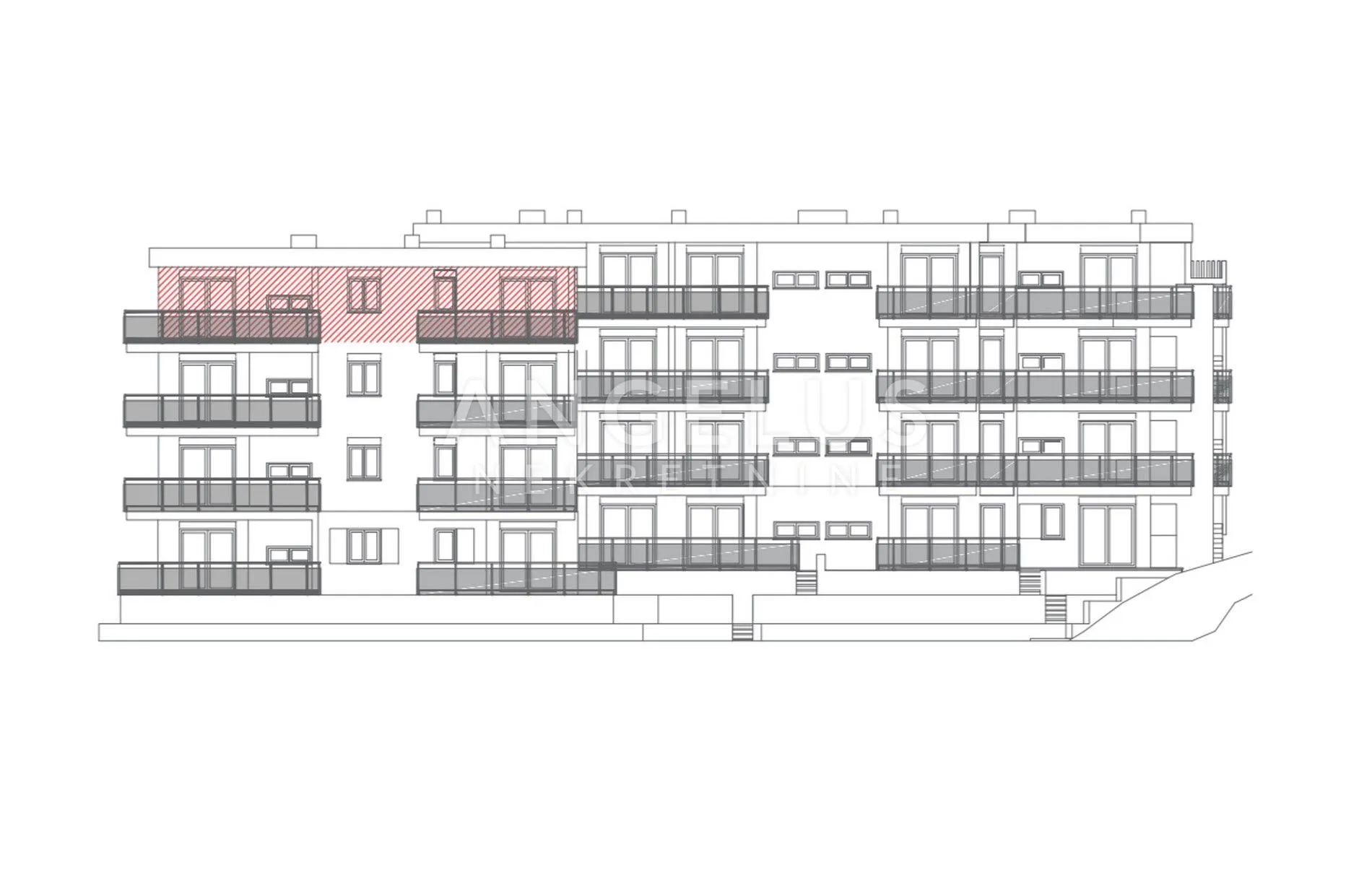trogir, seget - stan u novogradnji sa pogledom na more, 106.56 m2 - slika 4
