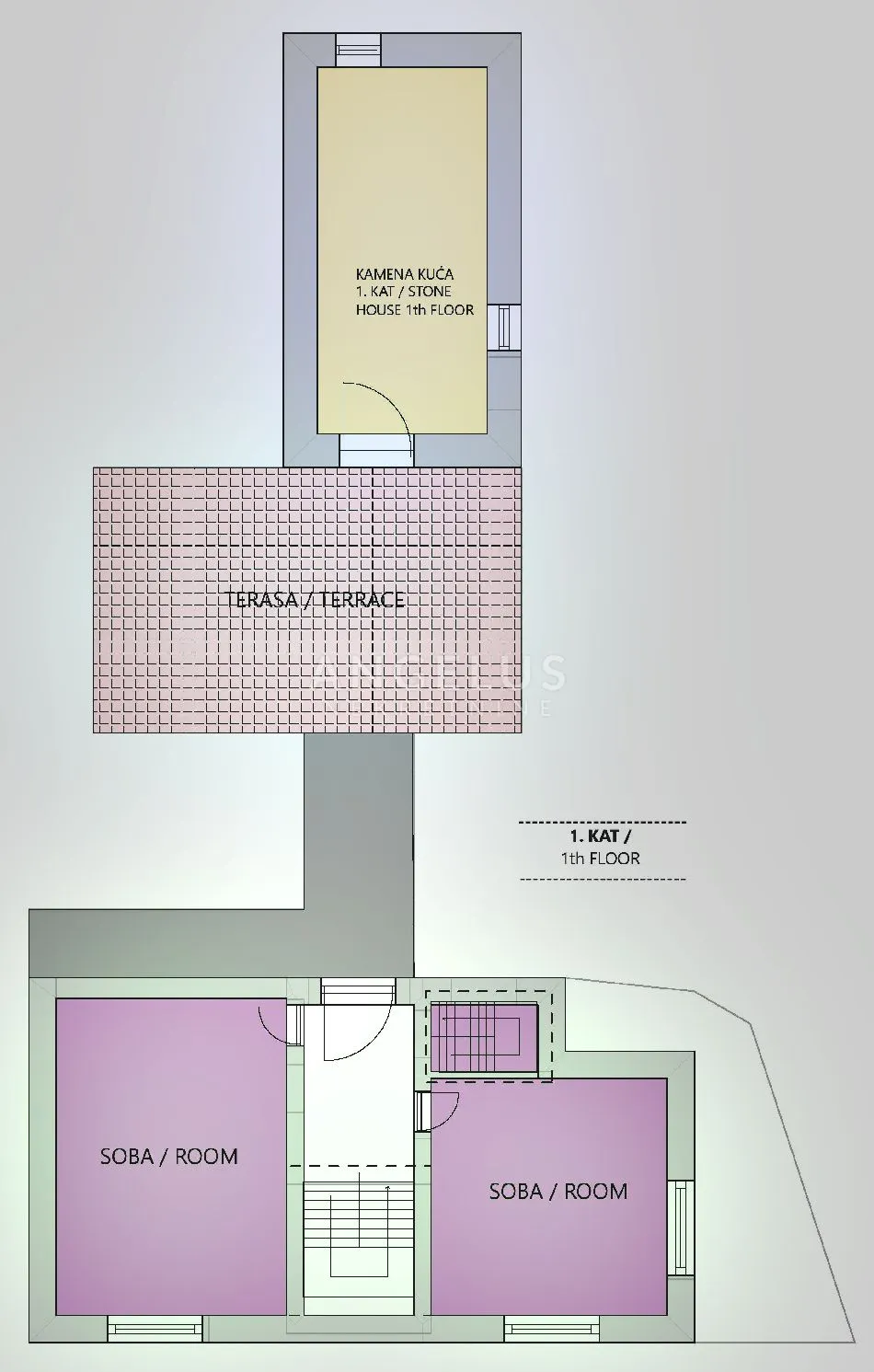 pelješac, mali ston - jedinstvena kuća s mostom ispod zidina, 180 m2. - slika 7