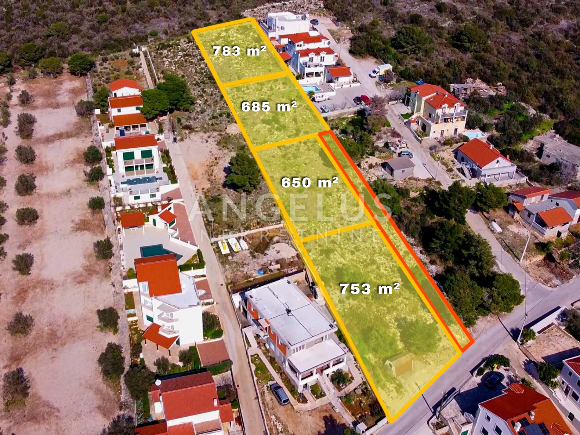 maslinica - građ.zem. na top lokaciji sa pogledom na more, 2800 m2, prodaja - slika 2
