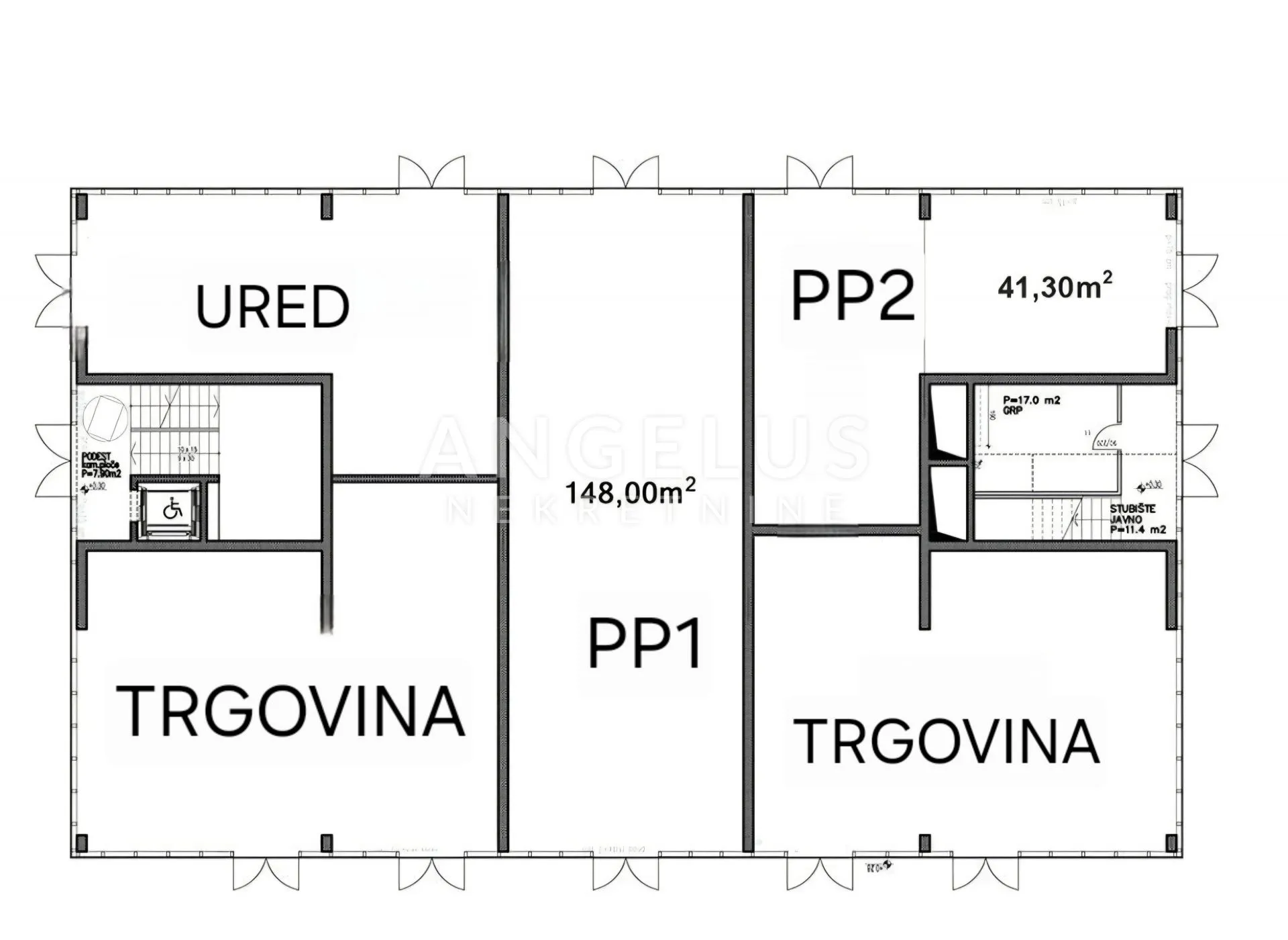 split, trstenik - ulični poslovni prostor 148 m2 - slika 5
