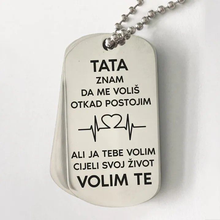 Vojna gravirana pločica – Tata, volim te - Osijek