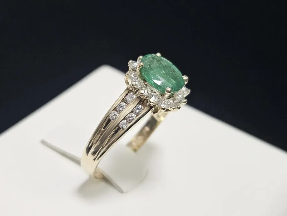 zlatni prsten s dijamantima 0.39ct 14k / r1, rate ! - slika 2