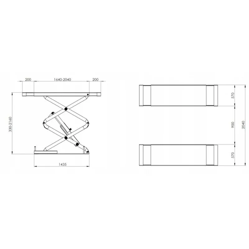 ugradbena škarasta dizalica grubber pro 3t 400v - slika 6