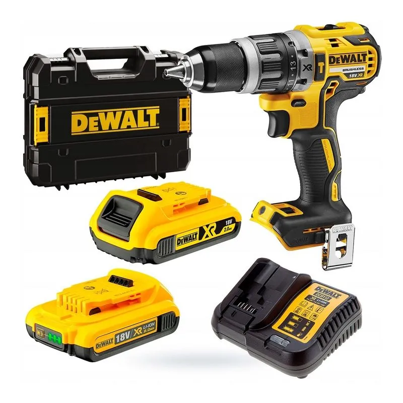 DeWalt aku udarna bušilica odvijač 2x18V 2,0Ah 70Nm + Tstak Kofer - Prelog