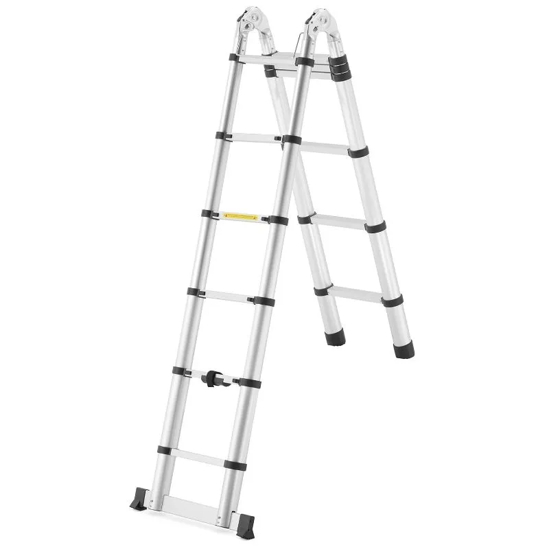 dvostrane teleskopske aluminijske ljestve od 380 cm - slika 2