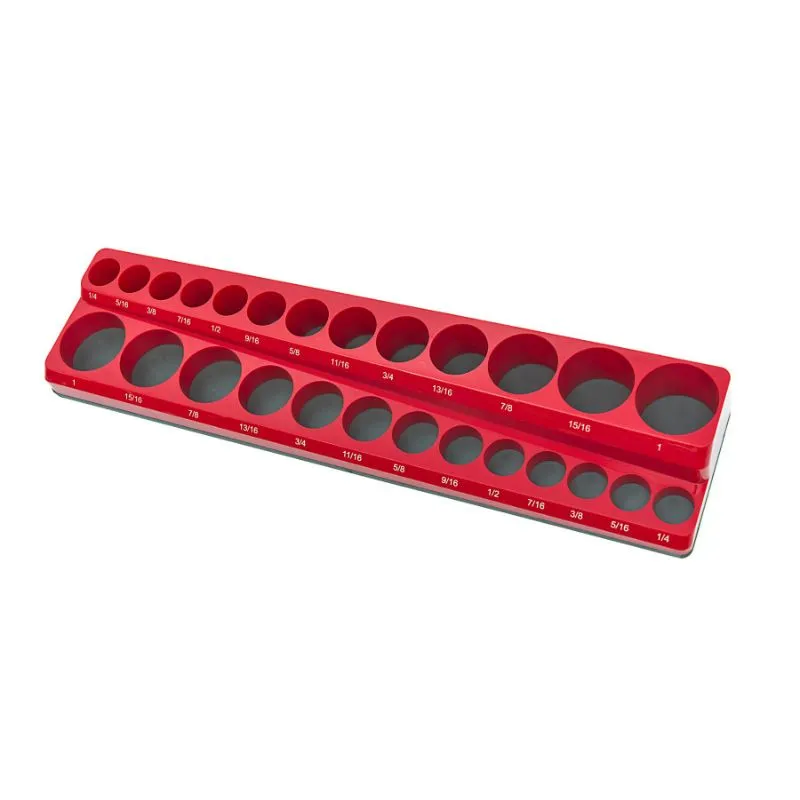 magnetski držač nasadnih ključeva za 26 komada 1/2" inch, crveni - slika 3