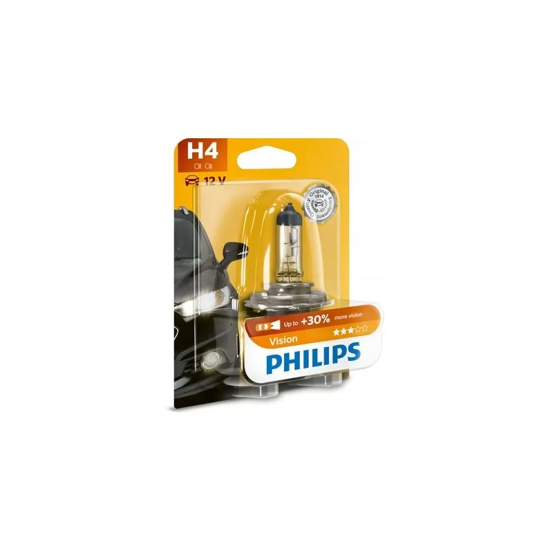 Philips žarulja H4 12V/60/55W P43T-38 +30% Vision 1kom Blister - Prelog