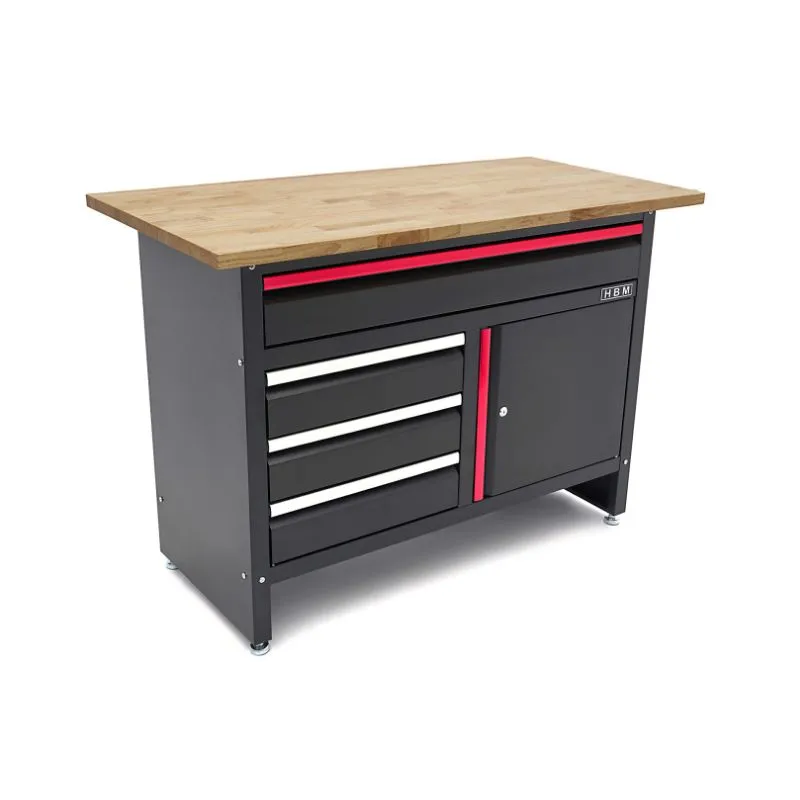radni stol 120 cm s 4 ladice i 1 vrata - slika 3
