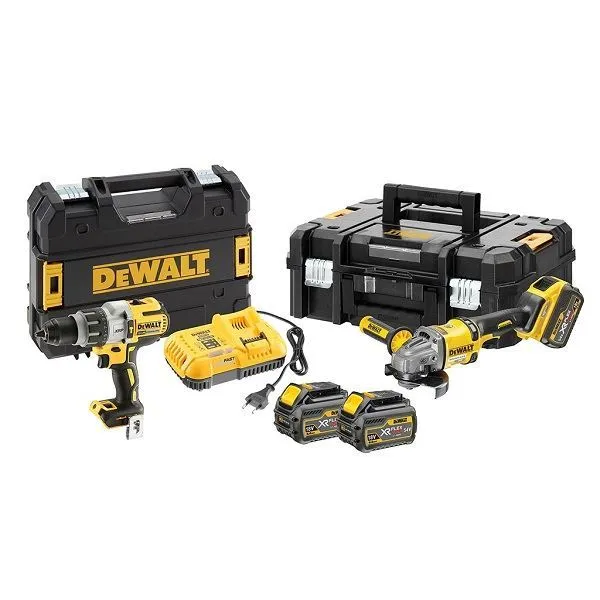 DeWalt aku XR set udarna bušilica + kutna brusilica 54V - Prelog