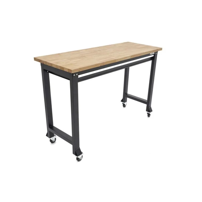 mobilni radni stol s radnom pločom od punog drveta, 152 cm - slika 5