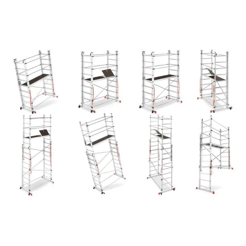 sklopiva aluminijska mobilna skela 2x7 - slika 3