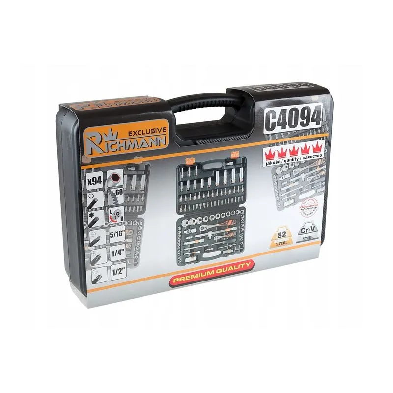 set nasadnih ključeva 1/2" i 1/4", 92 komada - slika 4