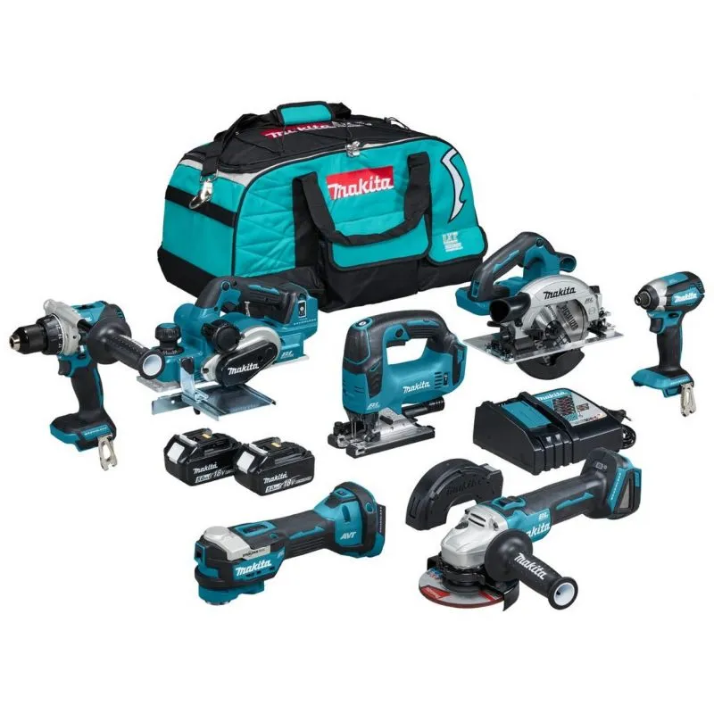 Makita DLX7019TX1 18V Combiset, 2 x 5.0 Ah baterija s brzim punjačem - Prelog