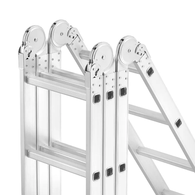 višenamjenske zglobne aluminijske ljestve 4x4 + platforma 4,6 m 150 kg - slika 7