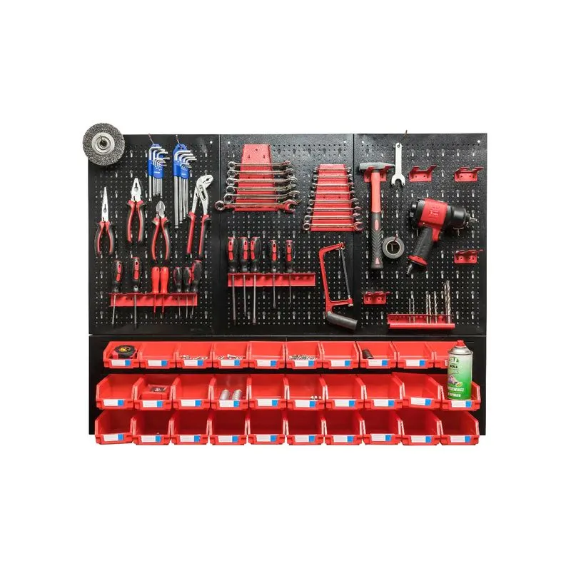 perforirani metalni panel sa 30 komada kutija i nosača - slika 8