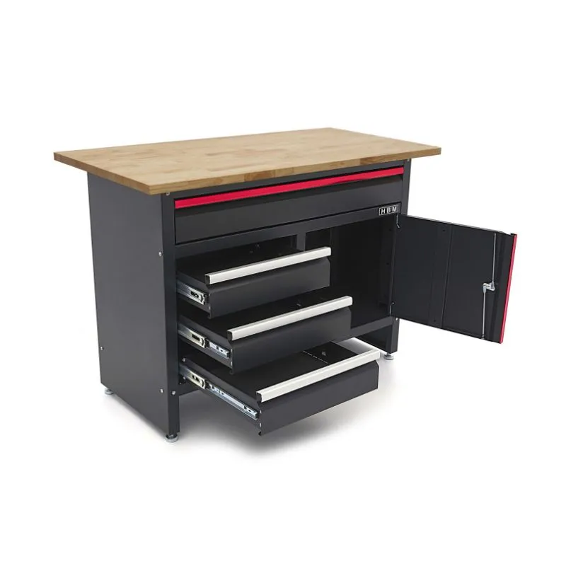 radni stol 120 cm s 4 ladice i 1 vrata - slika 9