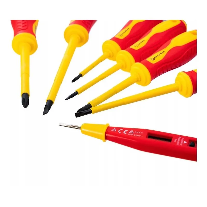 set električarskih odvijača + tester en60900 - slika 4