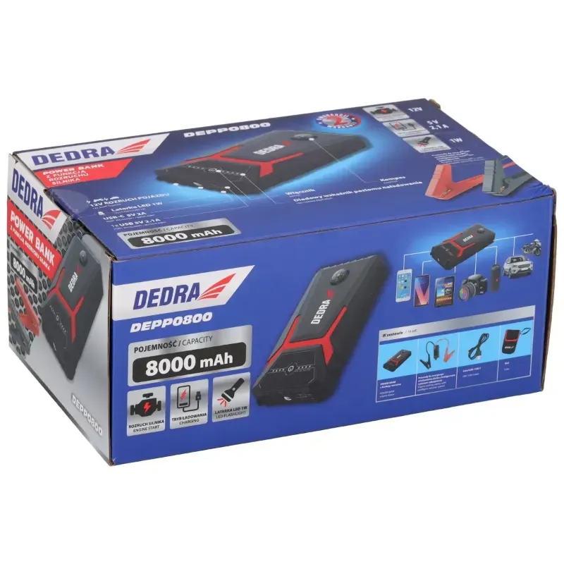 powerbank s funkcijom pokretanja motora 8000mah - slika 3