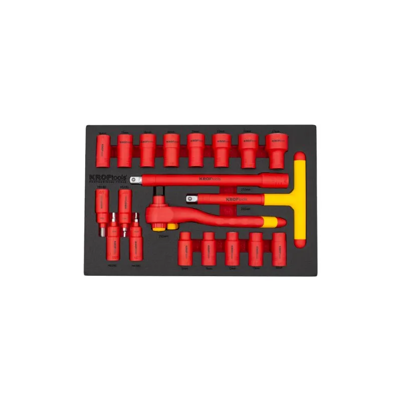 set izoliranih nasadnih ključeva vde, 1/2", 20 komada - slika 2