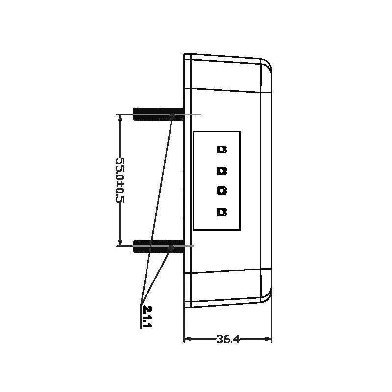 led stražnje svjetlo 2-komore, 12v + 0,15 m kabel - slika 4