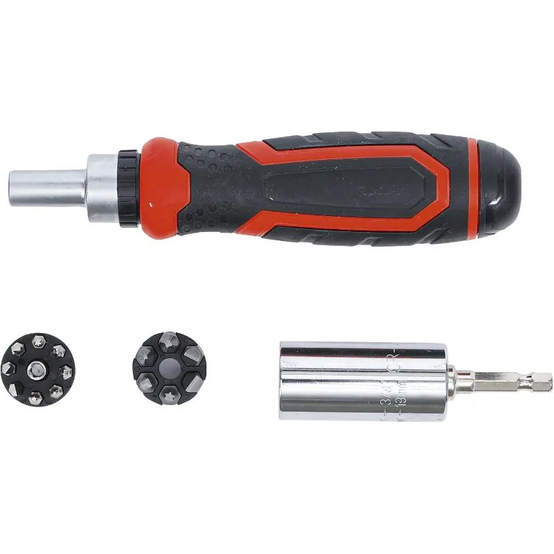 set preciznih bitova čegrtaljkom i 1/4" nasadnim ključem | 17 kom - slika 2
