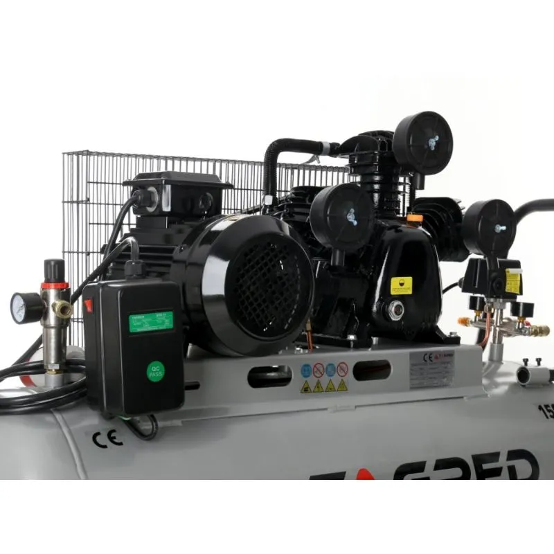 klipni kompresor 150 l, v3, 10 bara, 420 l/min, 400v - slika 2