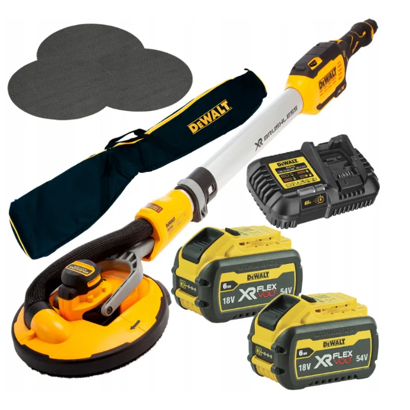 Dewalt aku žirafa, rotacijska brusilica za suhe zidove 18V, 2x 6,0Ah + - Prelog