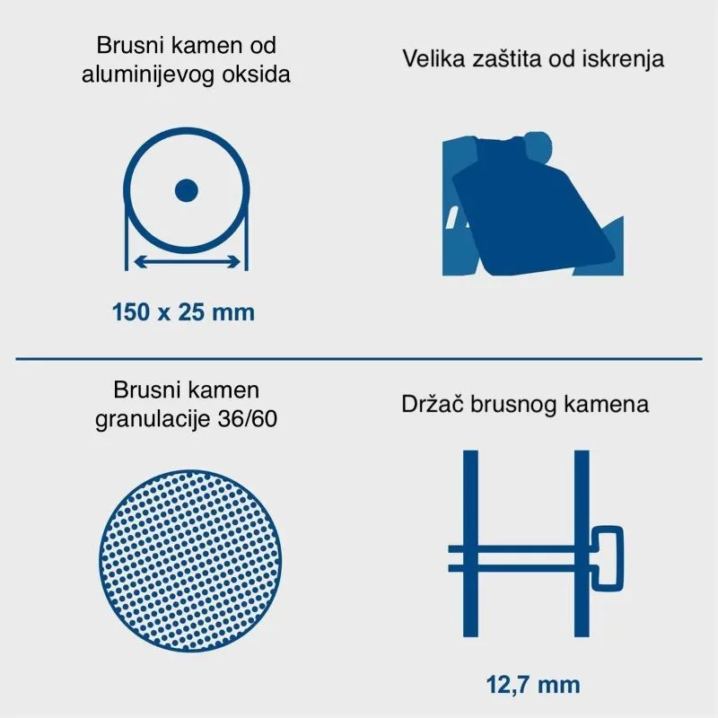 brusilica-polirka bg150, 370 w, 230 v - slika 3