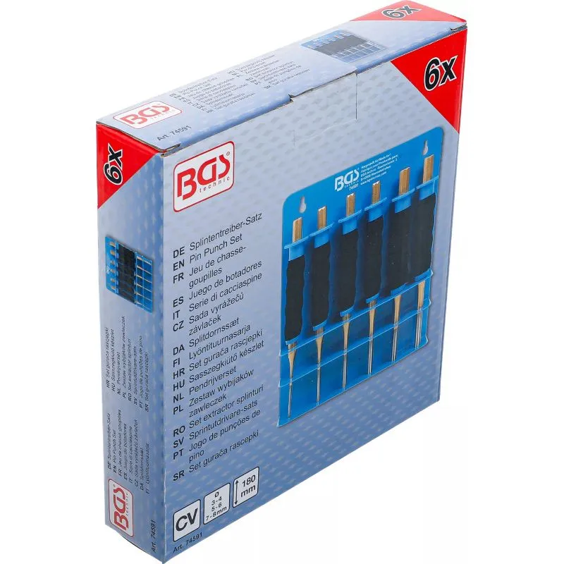 set izbijača osigurača s zaštitom ruke, 180 mm, ø 3–8 mm, 6 kom - slika 2