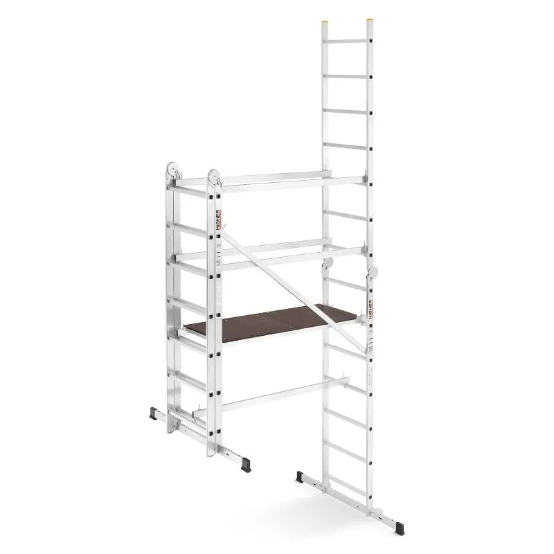 mobilna aluminiska zglobna skela, 4m, 150 kg - slika 8